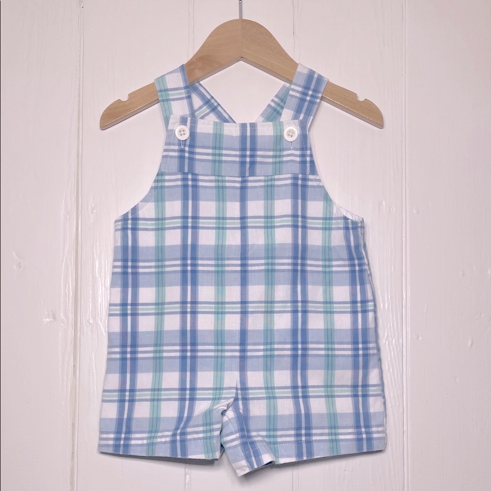 STARTING OUT EUC/LN Boys Classic Plaid Lined Overalls
